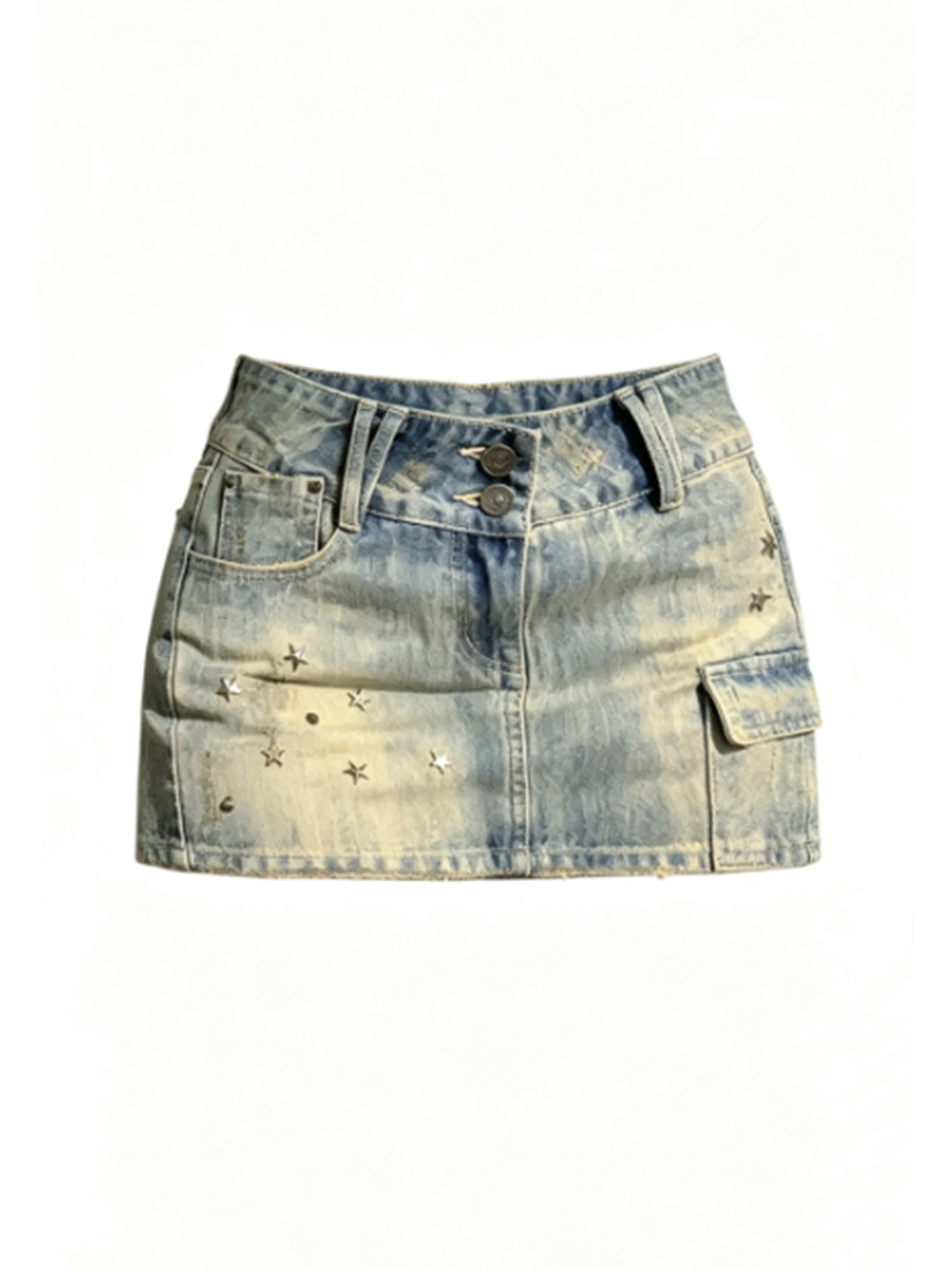Women Low Waist Denim Skirt Y2K Gyaru Vintage Cowboy Skirt Sexy Slim High Waist Bodycon A-line Mini Skirt for Women Summer 2026