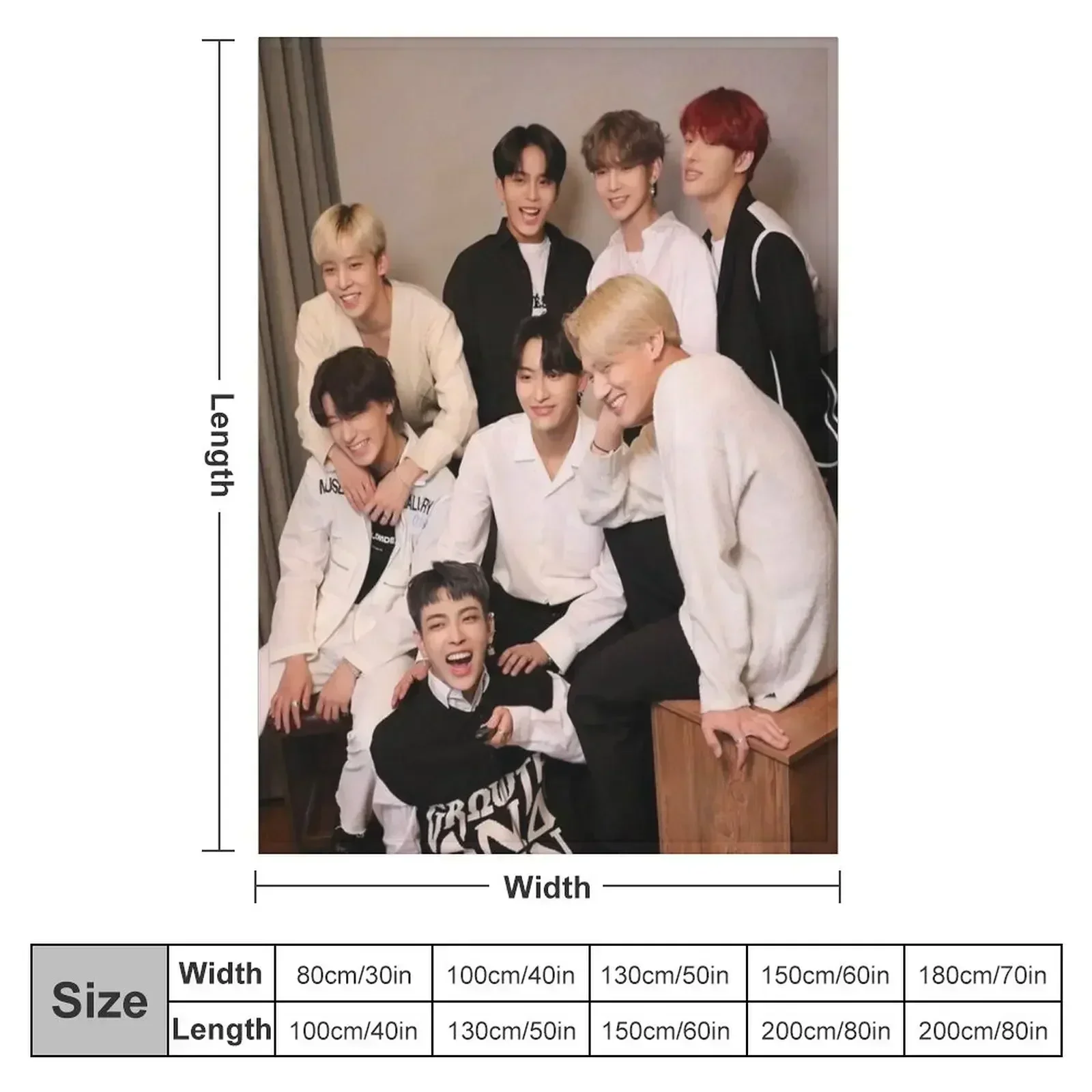 ateez anniversary Throw Blanket Loose anime Beach Hairy For Sofa Thin decorative Blankets