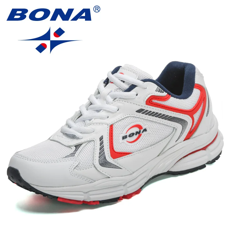 BONA 2022 New Designers Running Shoes Men Breathable Non-slip Sport Lightweight Tenis Sneakers Man Mesh Casual Walking Footwear