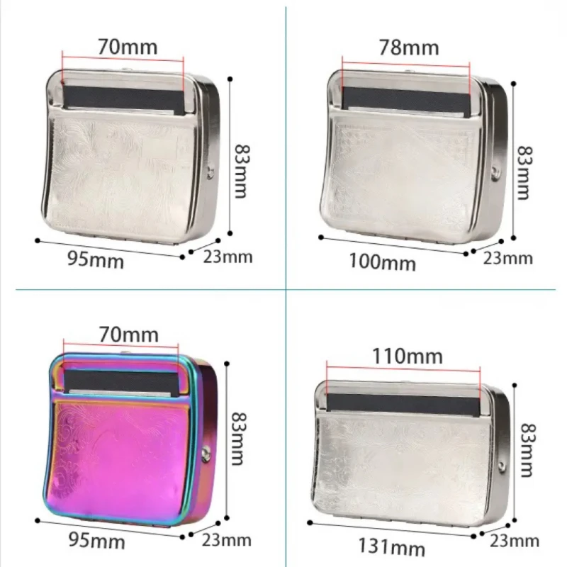 New Roller Cig Machine For Smoking Metal Rolling Machine Tobacco Roller Cigarette Case Box 70mm 78mm 110mm