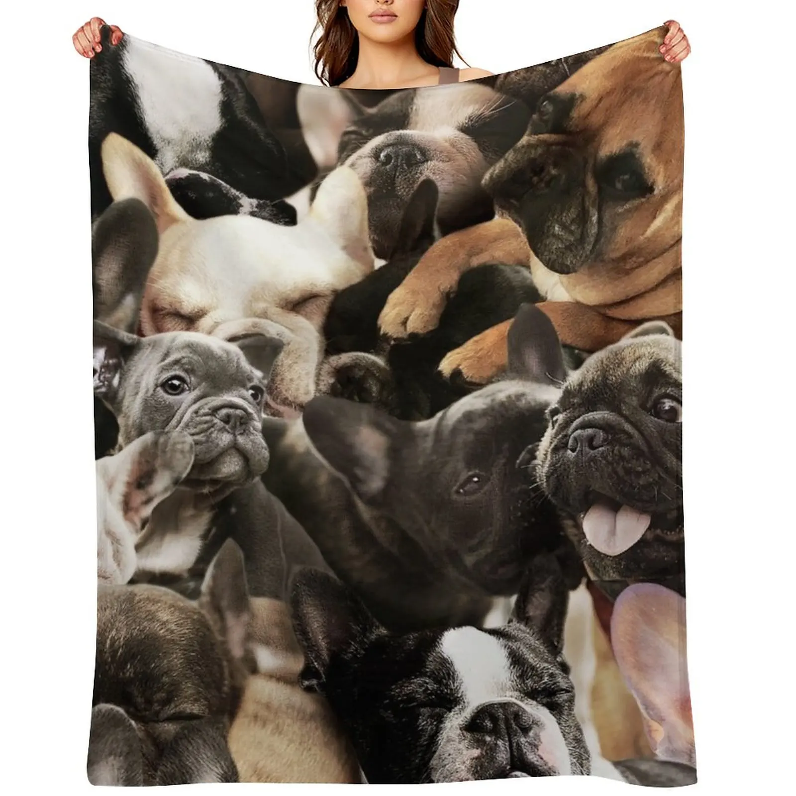 

French Bulldogs Throw Blanket Luxury Throw halloween Decorative Sofa Sofa Throw Blankets