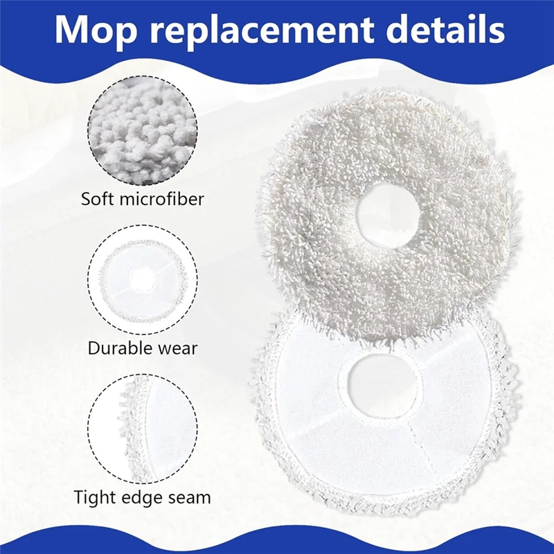 B47B-Wischtücher-Zubehör für Dreame L20 Ultra, Reiniger für Dreame L10s Ultra, waschbares Mikrofaser-Nasswischer-Pad-Zubehör