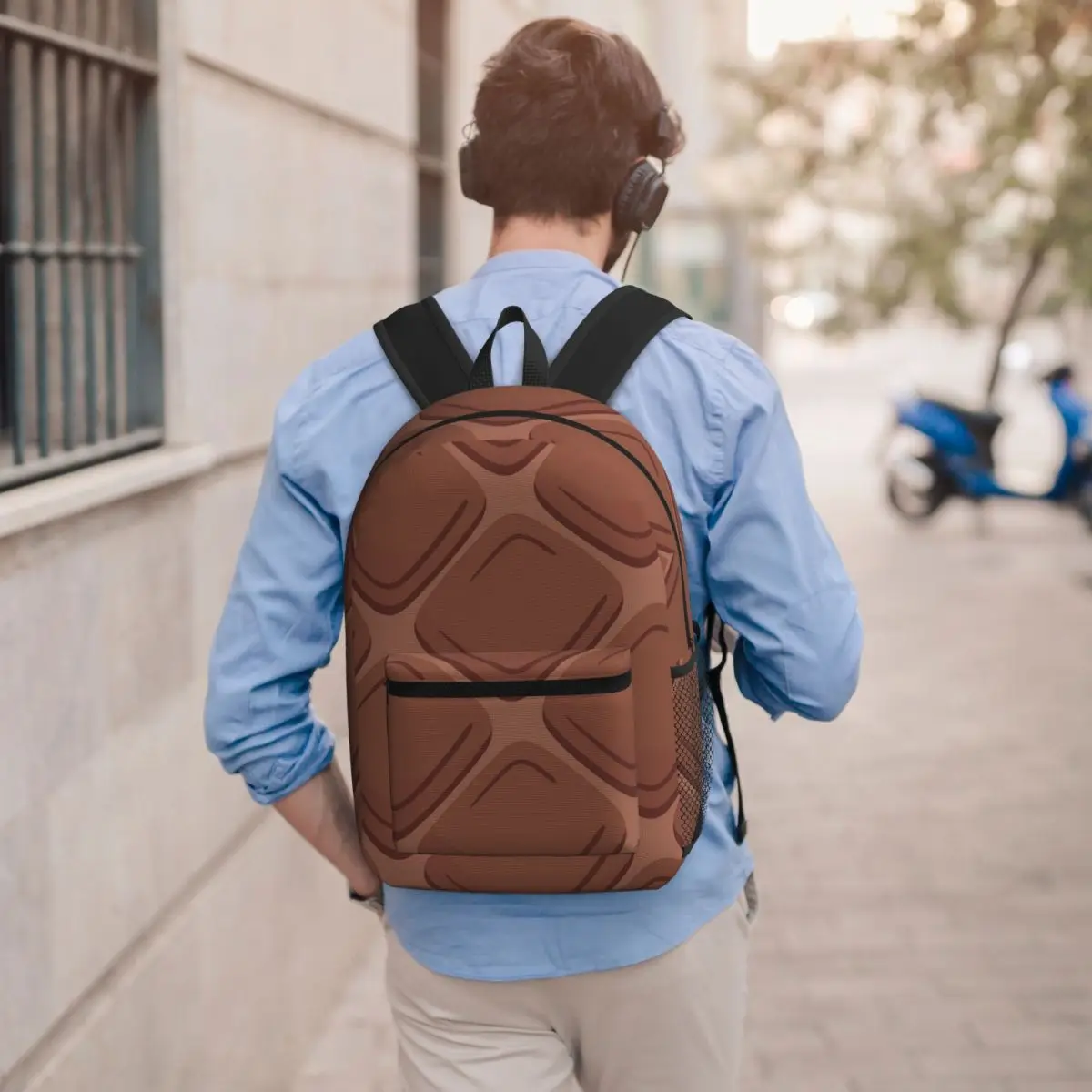 

Chocolate Bar, Chocolate Background Backpack Boys Girls BookBag Children School Bag Computer Shoulder Bags for Men Women