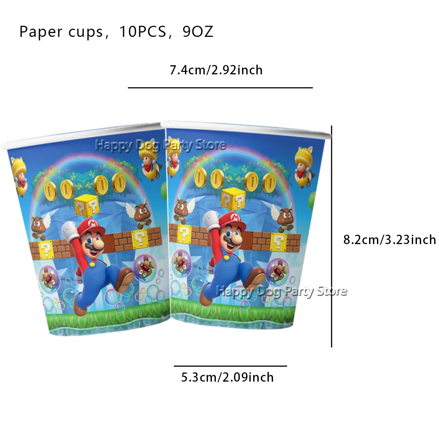 60PCS Paper 7inch 9inch Plates Cup Napkin Gift Bags Kit Cartoon Birthday Party Decoration Baby Shower Party Supplies Tableware