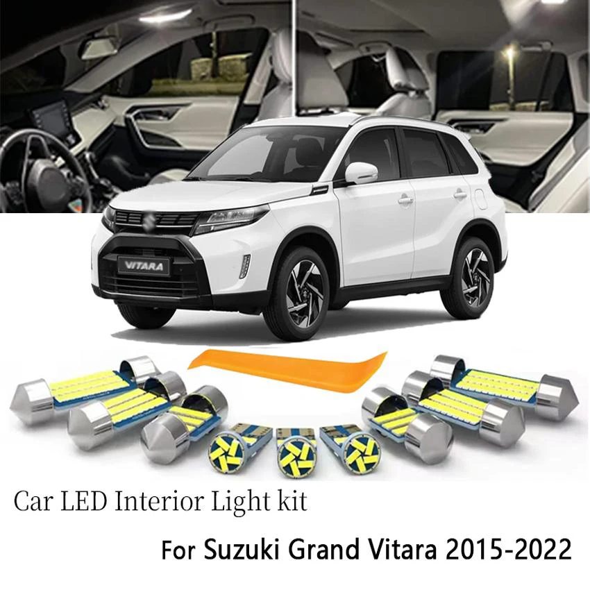 5/10Pcs For Suzuki Grand Vitara 2015 2016 2017 2018 2020 2021 2022 Car LED Interior Lights Dome Trunk Light Bulb Kit Accessories