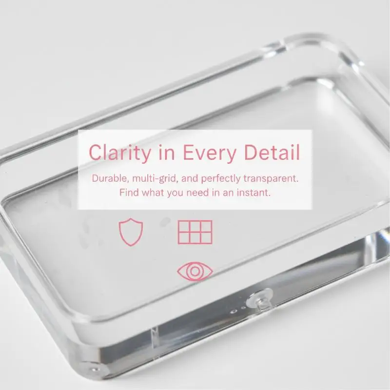 1pc Butterfly Plastic Bead Storage Containers 13 Compartments Clear Ear Stud Storage Box Rubber Band Box