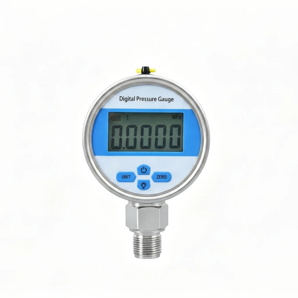 Tolaway YB-80A Intelligent Digital Pressure Gauge Stainless Steel 304 5-Digital LCD 0-0.1Mpa 0-0.16Mpa Air Gas Oil Water Vacuum
