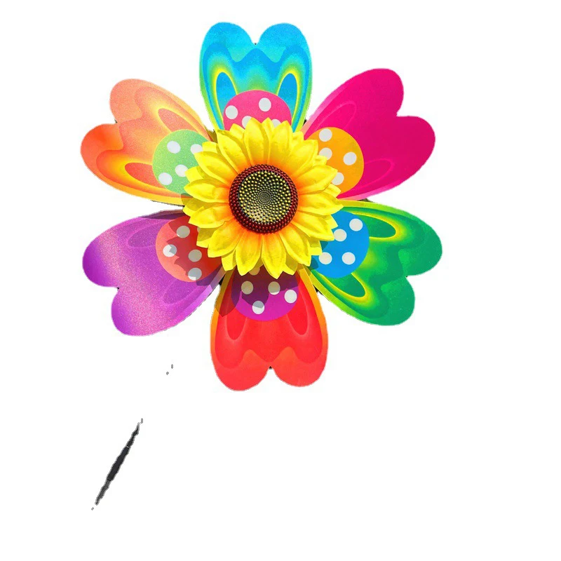 1Pc Zonnebloem/Vlinder Windmolen Pinwheel Kleurrijke Pailletten Windmolen Carry Camping Picknick Huis Tuin Decoratie