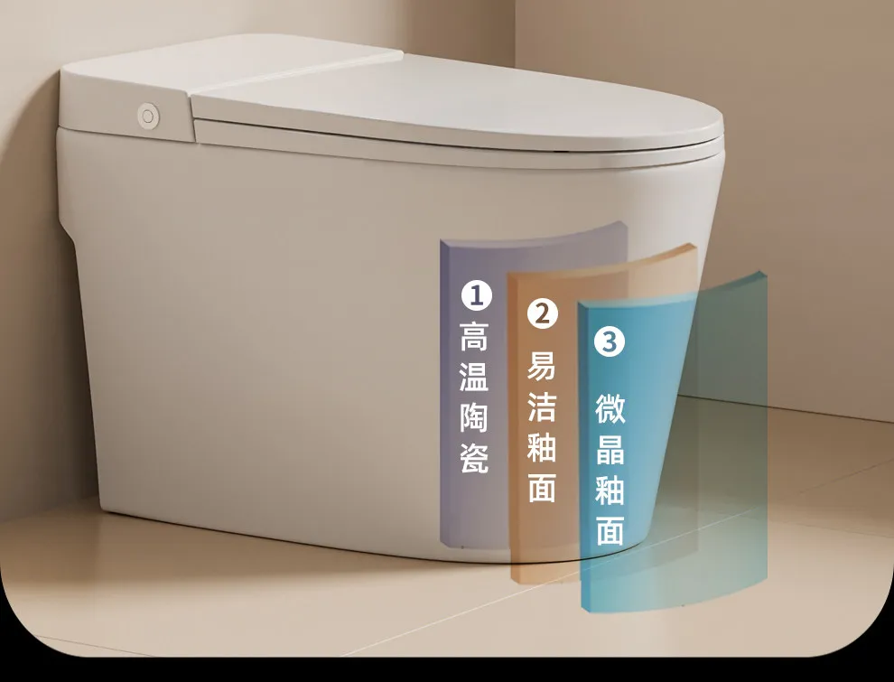 For Tankless Toilet, Compact Non-Smart Pulse Commode for Small Bathroom, No Pressure Limi