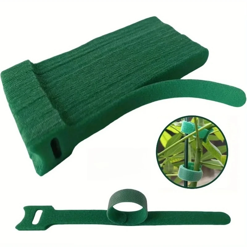 50PCS Plant Ties Nylon Adjustable Reusable Non Slip Fastener Loop Home Garden Support Accessories For Plant Fixing