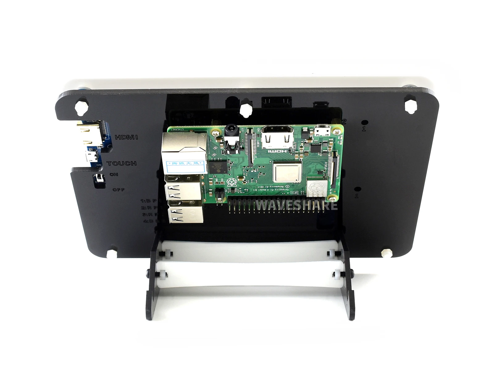 

7-дюймовый емкостный сенсорный ЖК-экран (B) с двухцветным корпусом, 800×480, HDMI, малой мощностью, поддерживает все Raspberry Pi и ПК