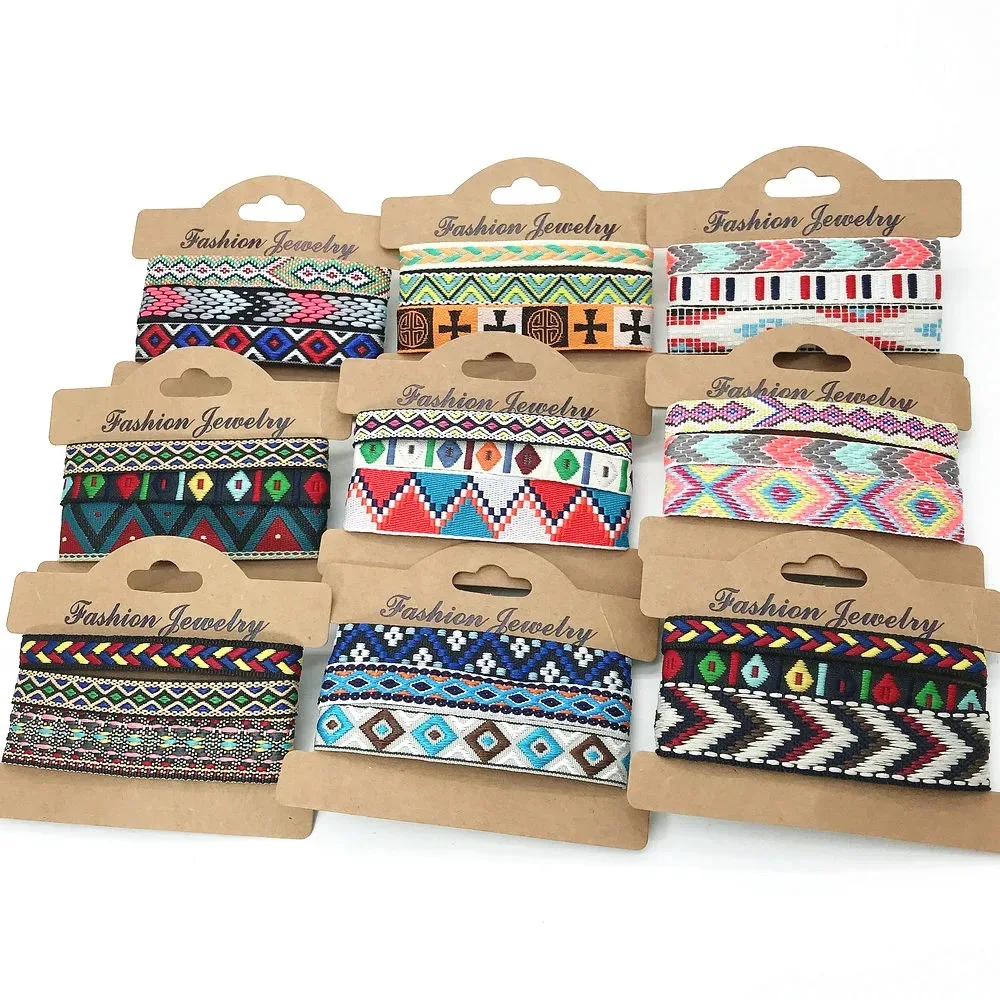 New Bohemia Ethnic Wrap 3pcs/Set handmade Weave Bracelet For Women Men Friendship Couple Bangles Fashion Jewelry Gift Wholesale