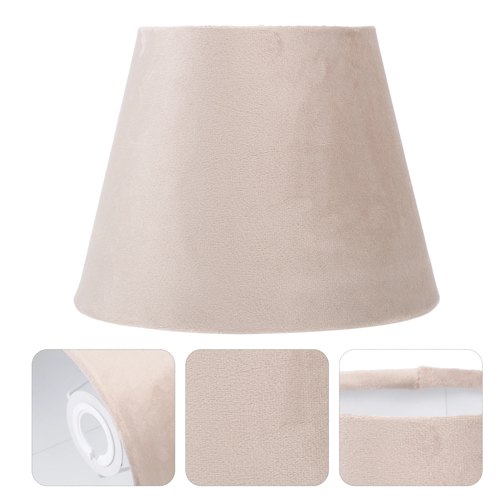 

1pc Delicate Velour Cloth Lampshade Replacement For Desk Lamp Table Light Shade Bedroom Lamp Cover Decorative Light Cover Chic