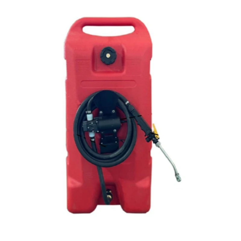 

New 14 gallon plastic oil tank cart with refueling pump