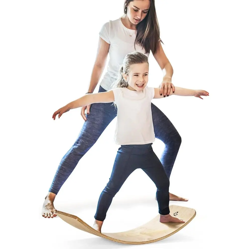 

35 Wooden Balance Board for Kids & Adults, Up to 660lbs, Open-ended Learning Toy, Yoga & Balance Training