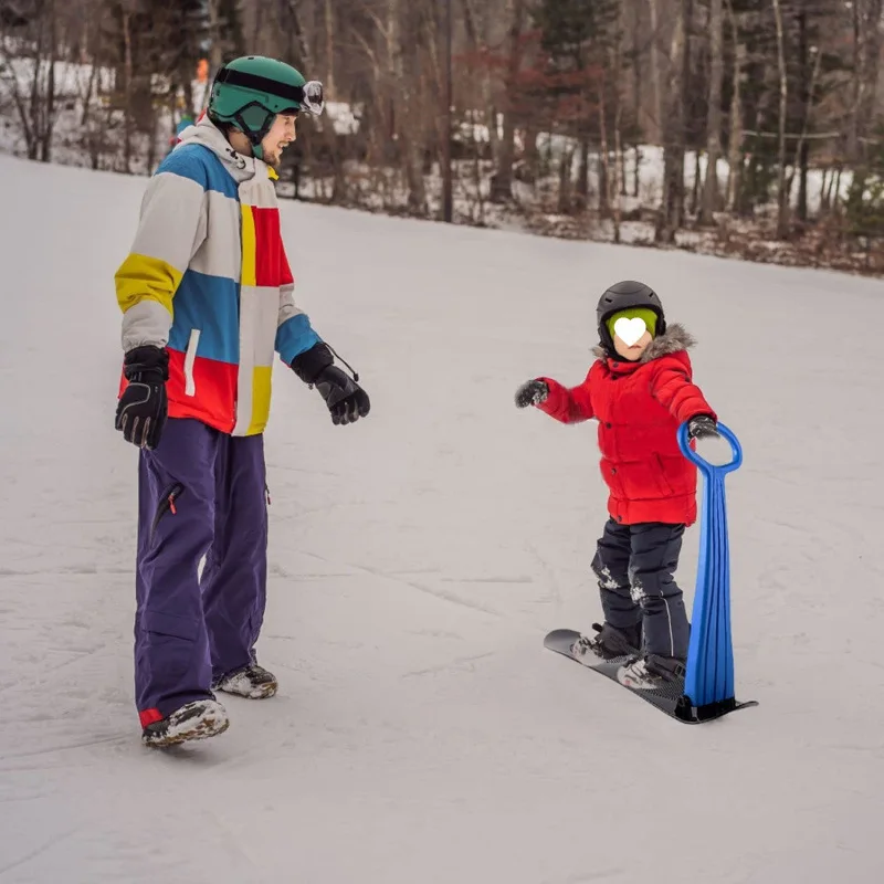لوح تزلج قابل للطي للعب الثلج في الهواء الطلق لوح تزلج سميك لوح واحد مزلجة ثلجية للبالغين معدات التزلج للأطفال #3