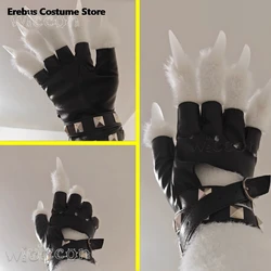 Furry Gloves Kig Fursuit Kigurumi Cosplay Plush Gloves Full SeasonGloves Claw Black White Multicolor Claw Cute Cool Furry Gift