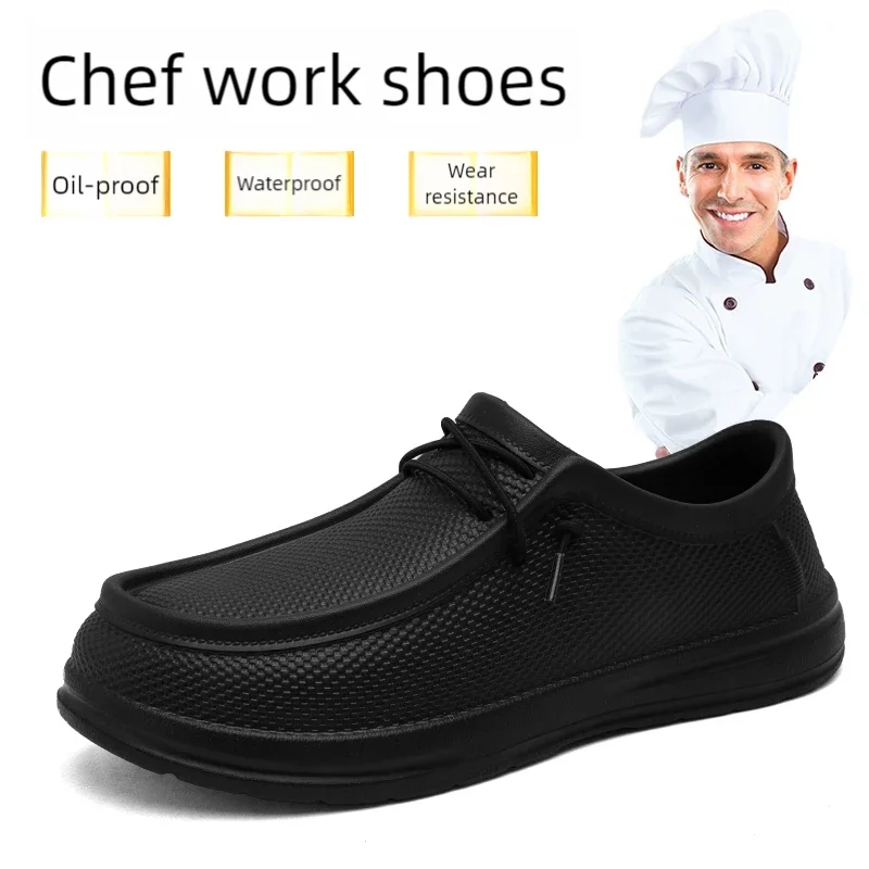 

Мужская обувь шеф-повара, повседневная четырехсезонная водонепроницаемая износостойкая рабочая обувь для отеля и кухни, модная повседневная удобная прогулочная обувь