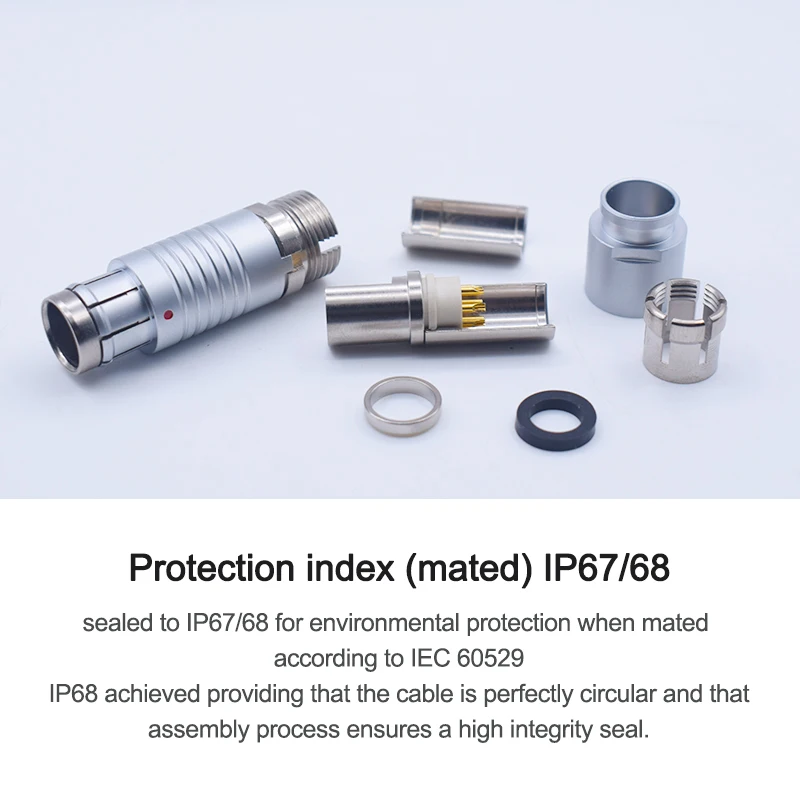 Compatible Fischer S Plug DBPU/DBPE Vacuumtight Socket 102/103/1031/104/105 Series 4/7/8/11/13/24/27Pin Self-latching Connectors