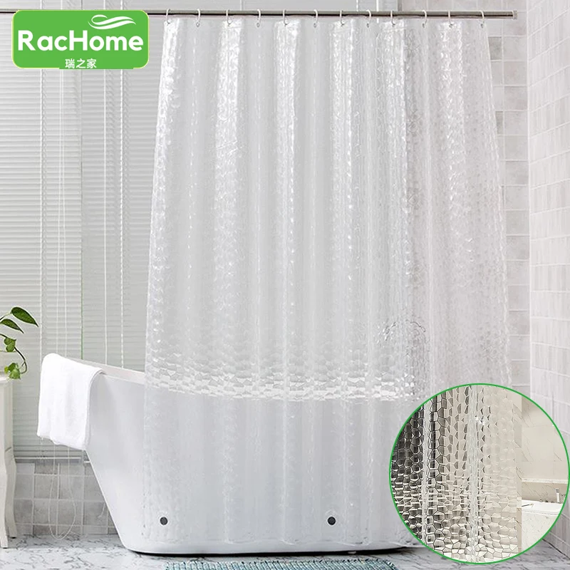 3D Waterproof Shower Curtain 12 Hook for The Bathroom High Quality waterproof Bath Bathing Sheer for Home Decoration