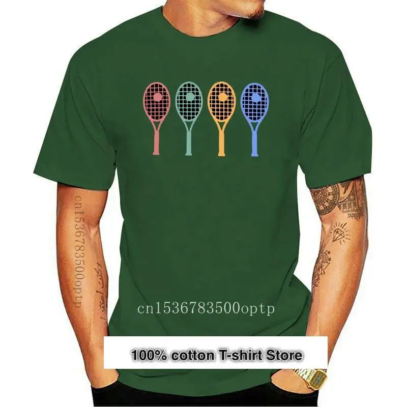 Camiseta de algodón para fanáticos de la raqueta, diseño único, ajustada, para amantes del tenis, nueva