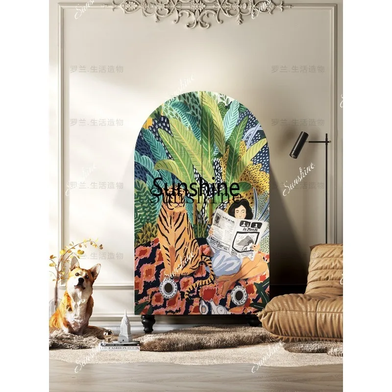 

Шкаф из цельного дерева, бытовой шкаф для спальни, гардеробной, декоративный шкаф для гостиной, балкон, дверной шкафчикX