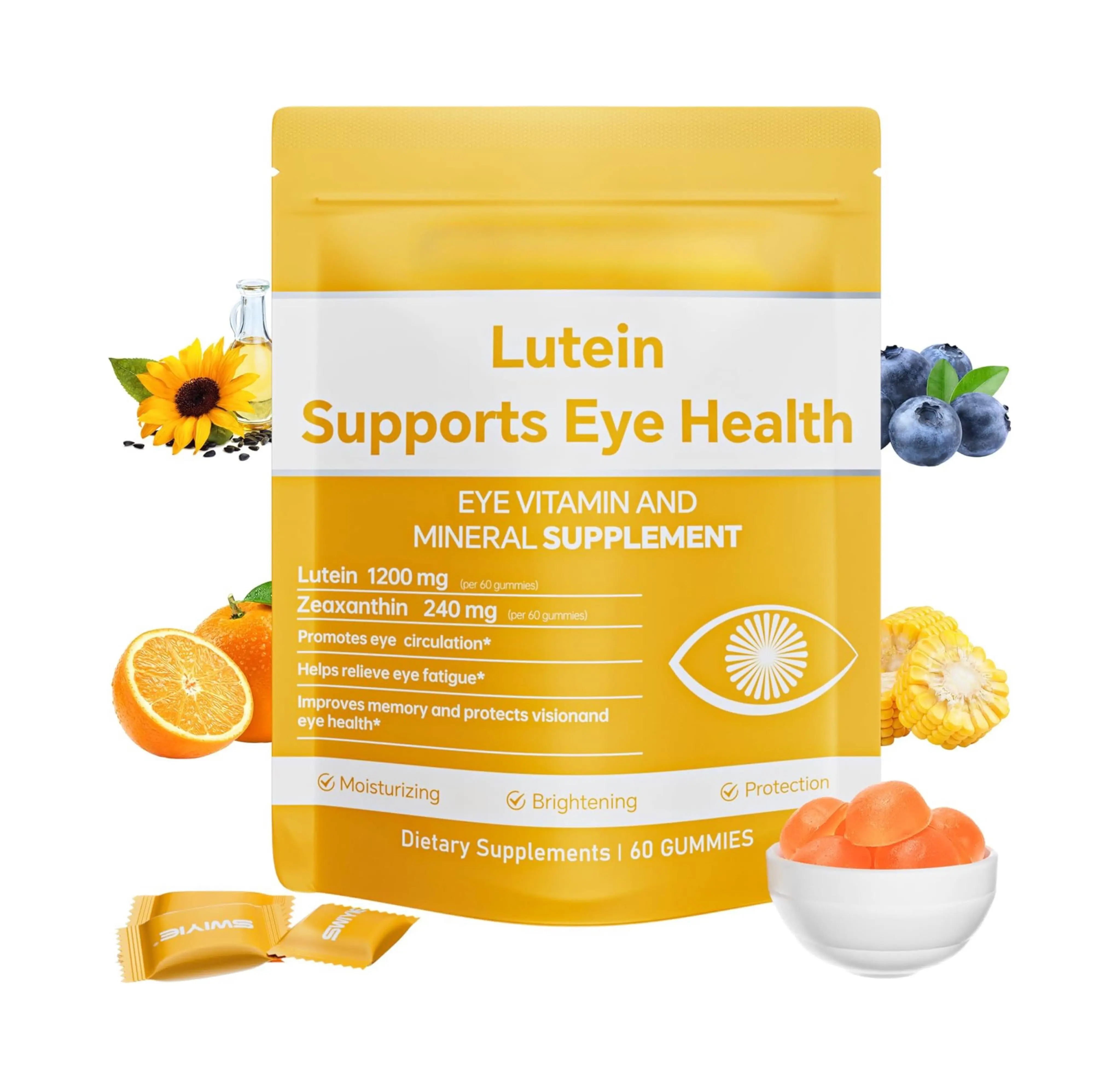 

Жевательные конфеты с лютеином – витаминно-минеральная добавка для глаз с 20 мг лютеина и 4 мг зеаксантина – жевательные витамины для поддержания здоровья глаз