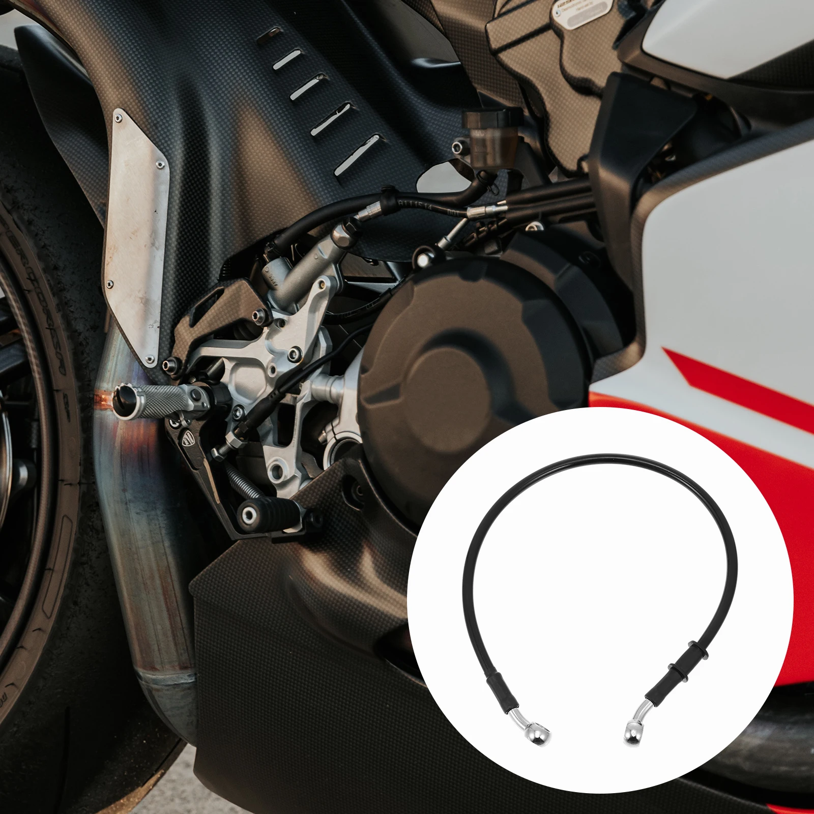 

Durable Motorcycle Brake Hose High Quality Hydraulic Wire Strong Tensile Light Practical Stable Performance Nylon Iron Material