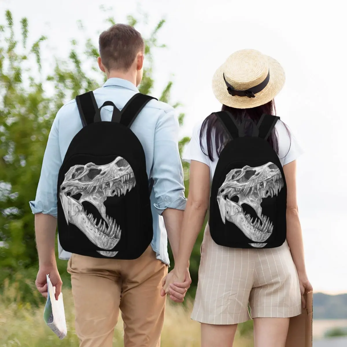 Mochila De calavera t-rex para niño y niña, mochila escolar para estudiantes, dinosaurio, dinosaurio, jurásico, guardería, bolsa primaria, viaje