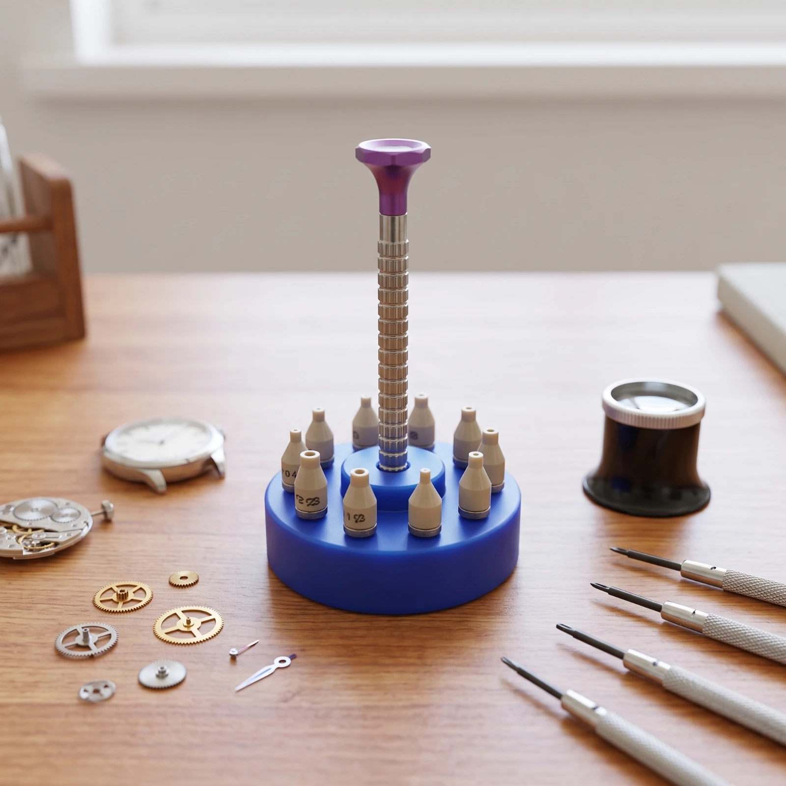 Watch Hand Installation Tool Easy to Use Watch Hand Fitting Tool Long-Lasting Anodized for Watchmakers, Workbench