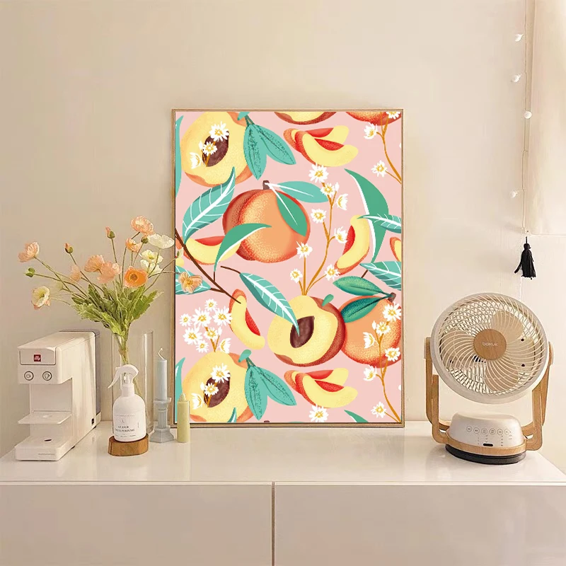 Pure and Fresh Style Fruits pittura ad acquerello Poster Canvas Printed Wall Art Picture Room Decor decorazione estetica per Grils