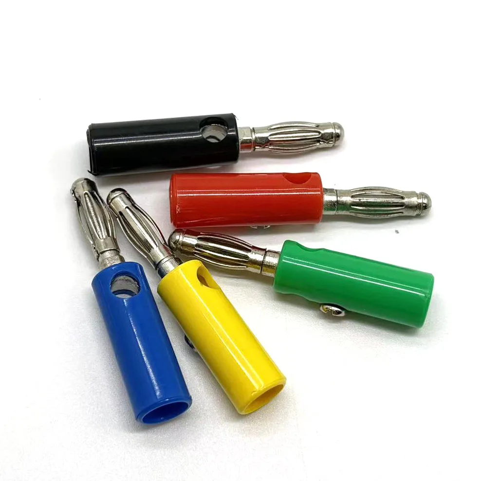 10PCS Silver 4mm Lantern type/Banana Plug Male and Female Mount Banana Socket Terminal Connector Adapter Audio Speaker