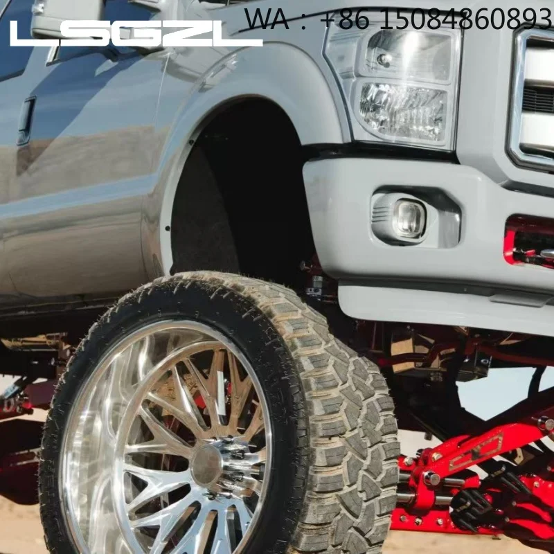 Polished Deep Dish Offroad Truck Rims 20x10‑24x14 6x139.7 8x180 Wear‑Resistant Alloy Auto Accessories For Pickup Modification
