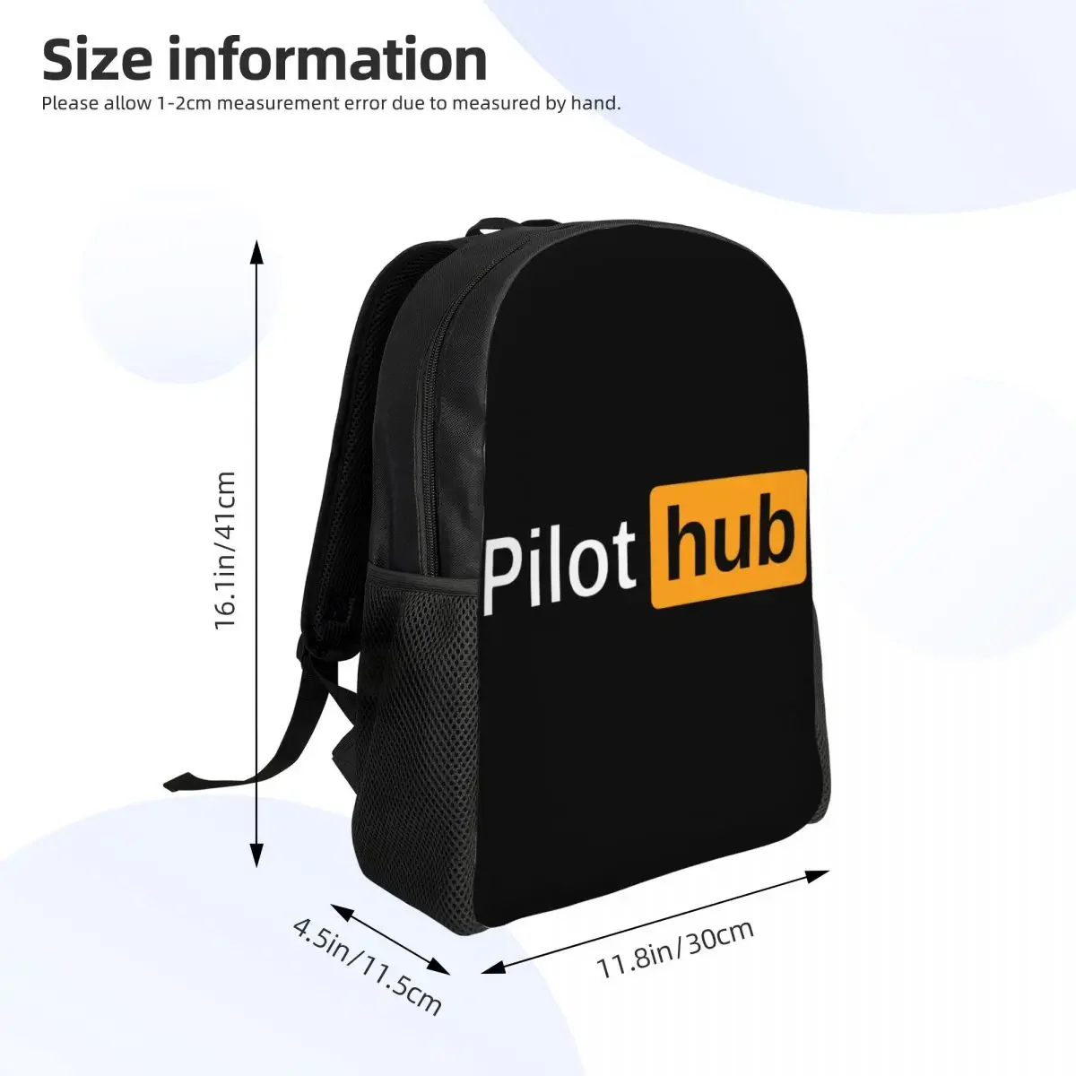 Mochila De Pilot Hub para hombre y mujer, resistente al agua, para Colegio, avión, aviador de aviación, bolsa de regalo con estampado