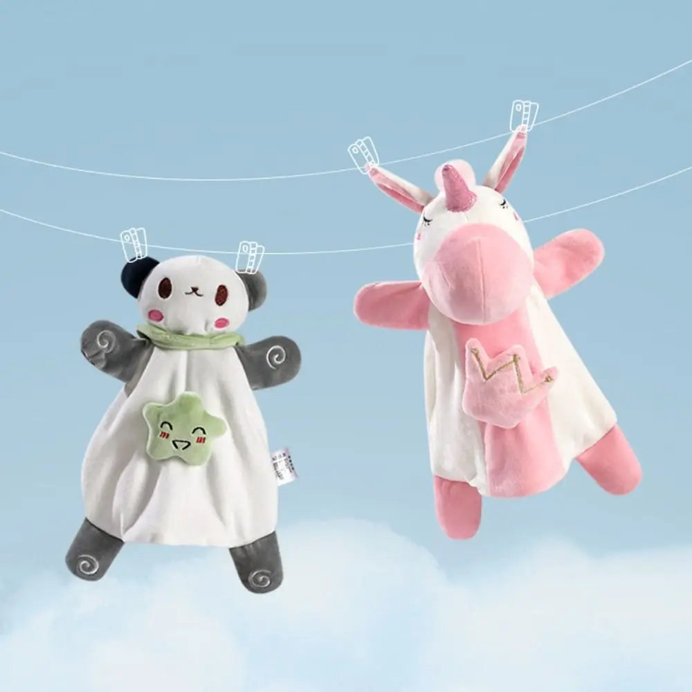 Marionnettes à main en peluche d'animaux de dessin animé, jouets de gril interactifs