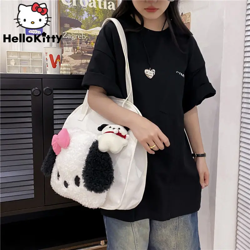 

Sanrio полакко мультяшная печатная Холщовая Сумка Y2k милая девушка Harajuku сумка на плечо женские сумки Модная Портативная сумка для покупок