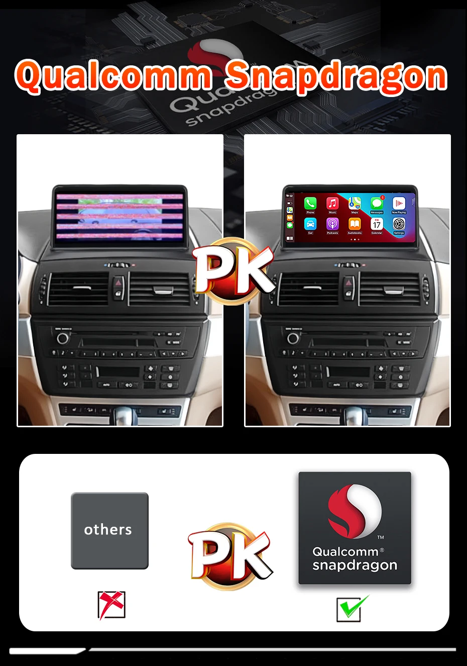 10,25 "Android 15 Auto Auto Radio Bildschirm Multimedia-player Für BMW X3 E83 2004-2009 drahtlose CarPlay Bluetooth Navigation 2 DIN – Detail 9