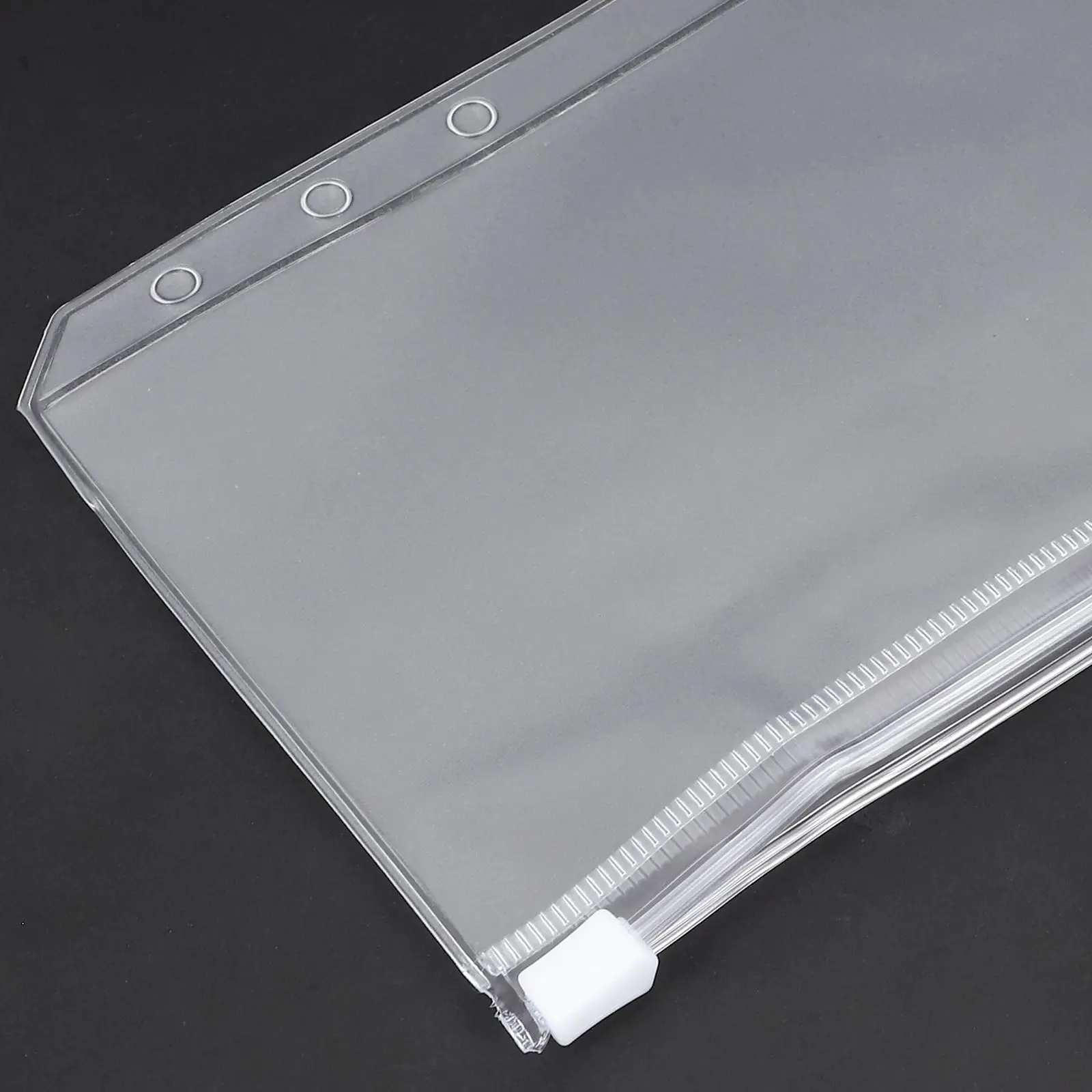 12Pcs A6 Binder Pockets PVC Zipper Bags Card Holder Files Daily Use Storage Lightweight Travel Office Reusable Leaf Pocket