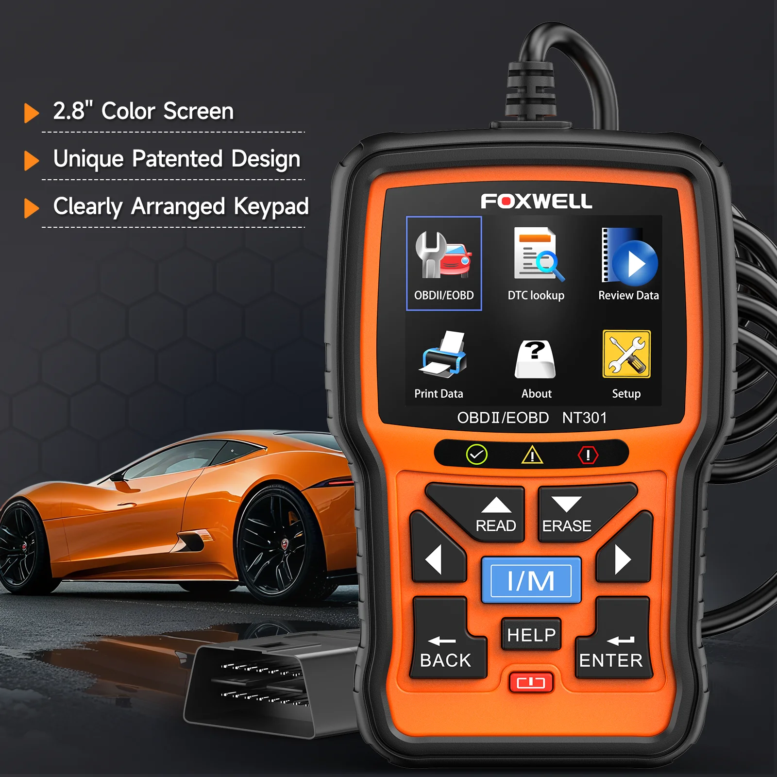 

Сканер FOXWELL OBD2, проверка кода двигателя, считыватель NT301, профессиональный механический ODB 2, автомобильный сканер, диагностический инструмент для автомобиля PK ELM327