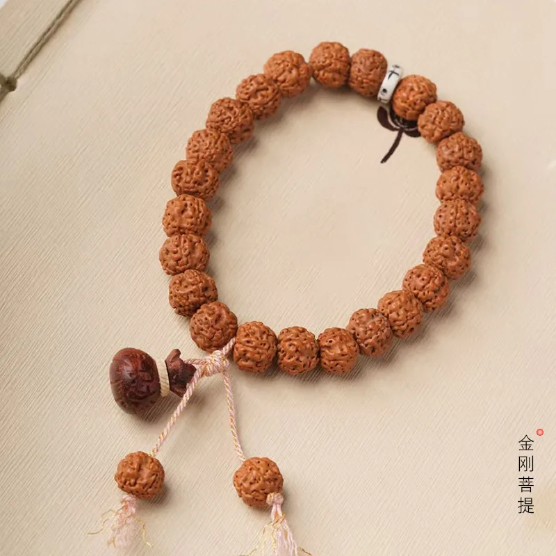 Vajra Bodhi DIY Money Bag Bracelet 9mm Unisex Wenwan Single Strand Mala Unique Exquisite Daily Wear Excellent Premium Top Gift