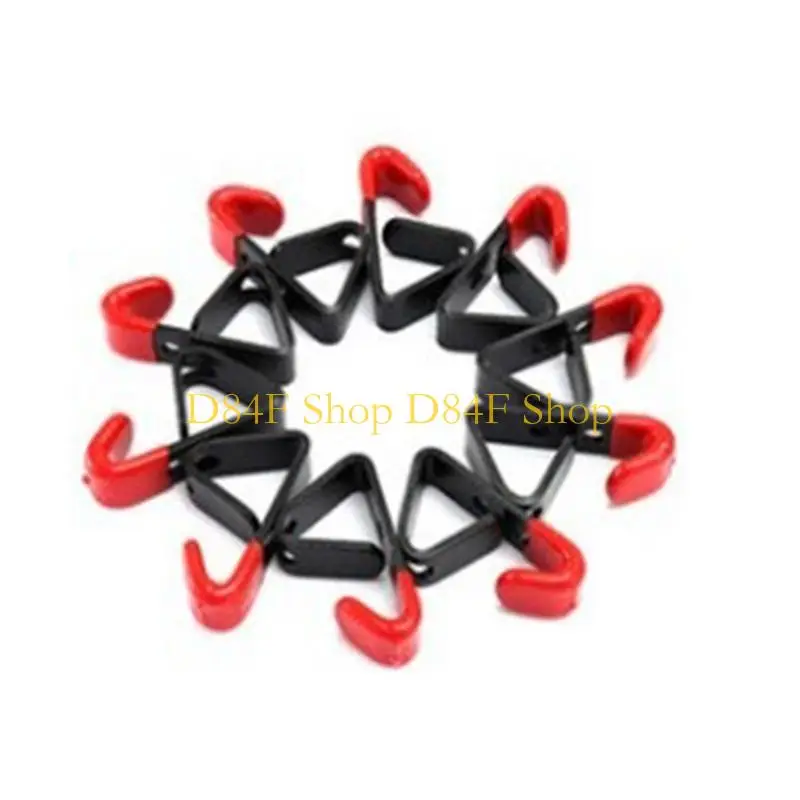 

D84F Black+Red 10 Pieces of Tire for Rims Wheel Hubs Suspension Hook Display Stand Garage Garden Tool Garage Hooks