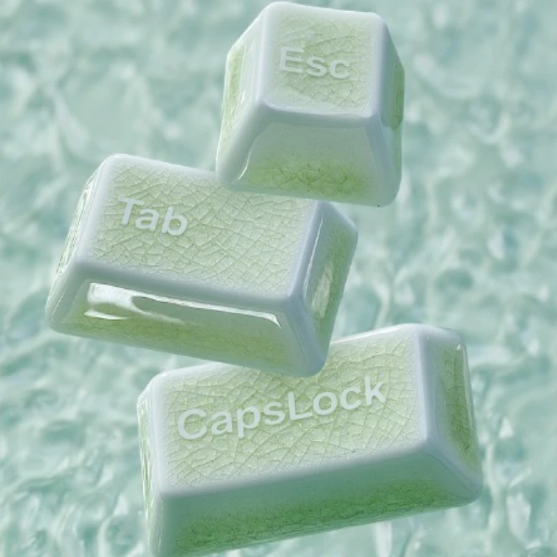Ceramic Keycaps Customized Cherry Profile Ice Cracked MX Switch Keyboard Caps UV Coated for Mechanical Keyboard Accessories Gift