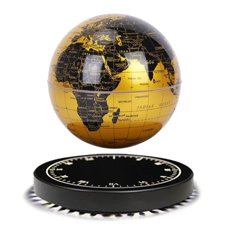 Maglev globe ornament 3D three-dimensional suspension luminescence rotation household collection