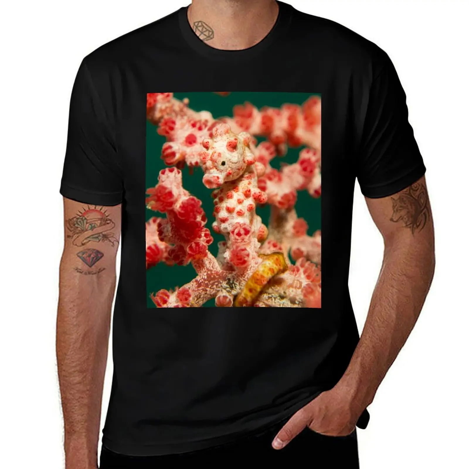 

Pygmy Seahorse T-Shirt men t shirt cotton 100% t shirts designer t shirts for man cotton funny T-shirt