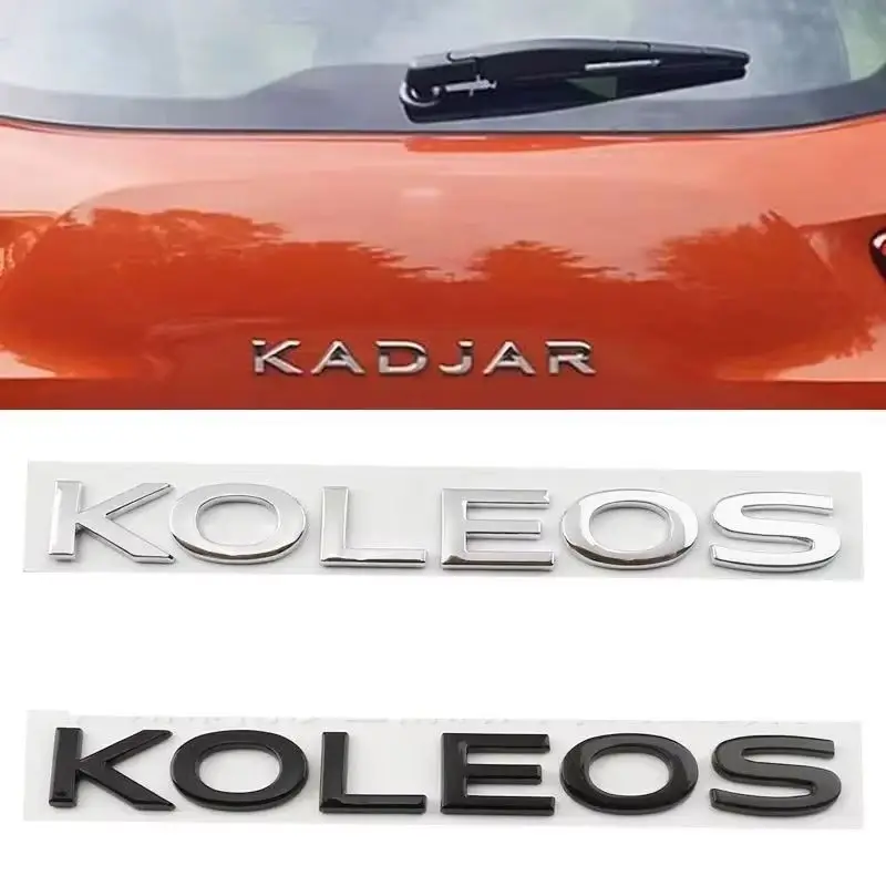 

KOLEOS KADJAR буквенный значок с надписью, наклейка на заднюю эмблему, наклейка для багажника автомобиля Renault, решетка капота, логотип, аксессуары