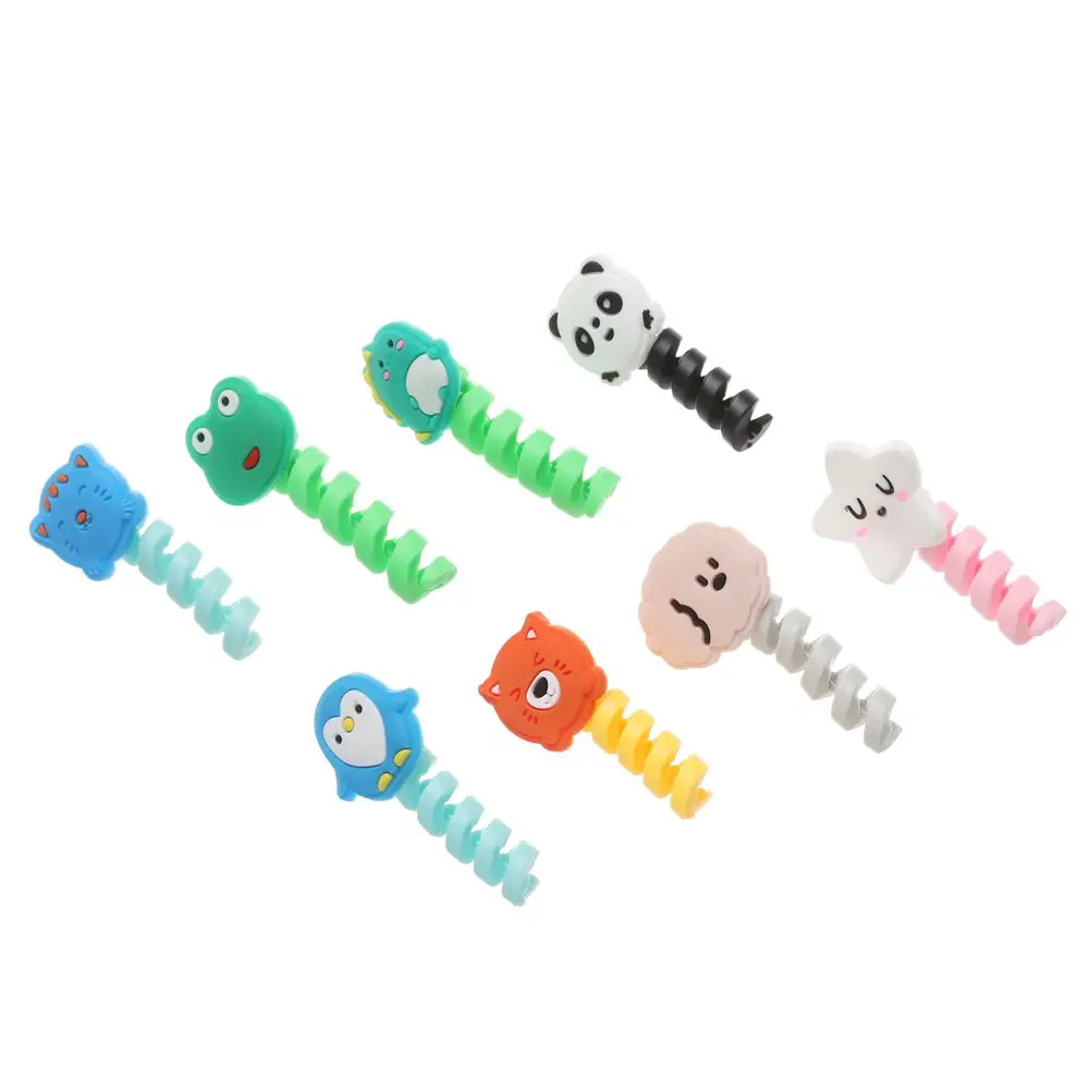 Cartoon Data Line Protector Silicone Charging Cable Cover USB Charger Cable Soft Wire Cord Protectors Tube Cable Protective Case