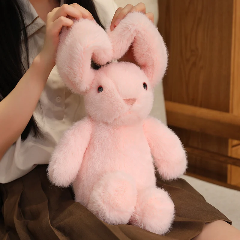30/38/48cm High quality Long Ears Rabbit Plush Doll Pillow Long Hair Rabbit Animal Stuffed Toy Home Decoration Gift For Kids