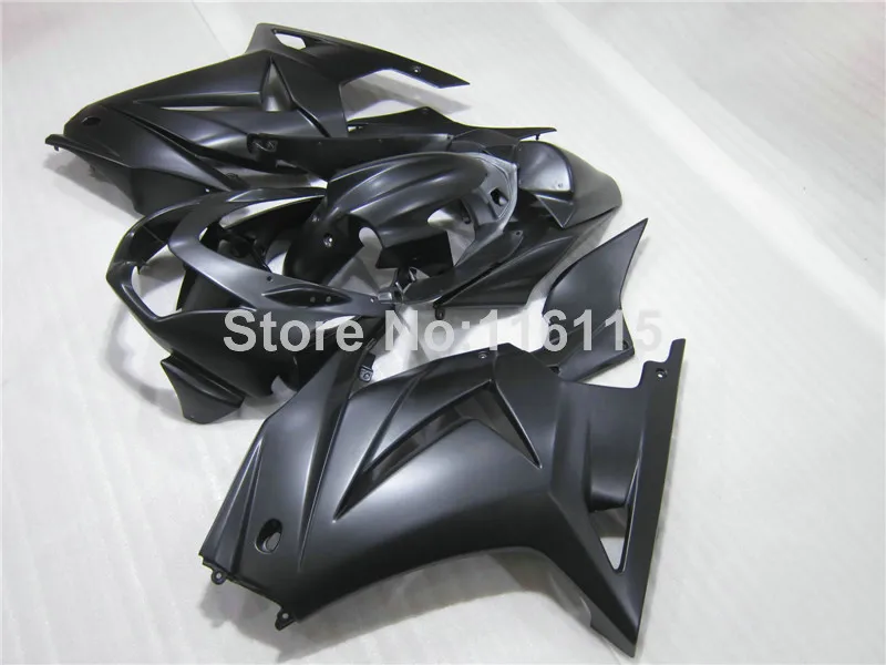 100% fit for Kawasaki Ninja fairings 250r 2008 2009-2014 ing EX250 08-14 all matte black fairing kit ZX250 GD13