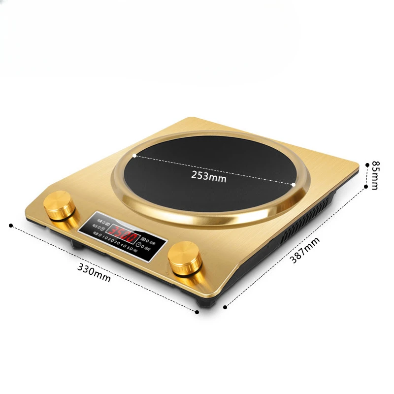 Electric Induction Cooker Waterproof 3500W High Power Concave Stove Hotpot Cooker Intelligent Home Commercial Hot Pot Cookware