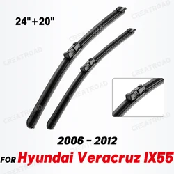 Wiper LHD Front Wiper Blades For Hyundai Veracruz IX55 2006 - 2012 Windshield Windscreen Window Rain Brushes 24''+20''